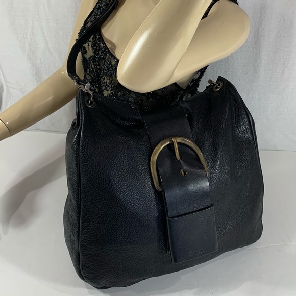 DEAN Authentic Black Leather Tote Shoulder Bag - Picture 16 of 16